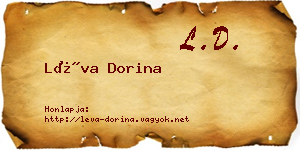 Léva Dorina névjegykártya